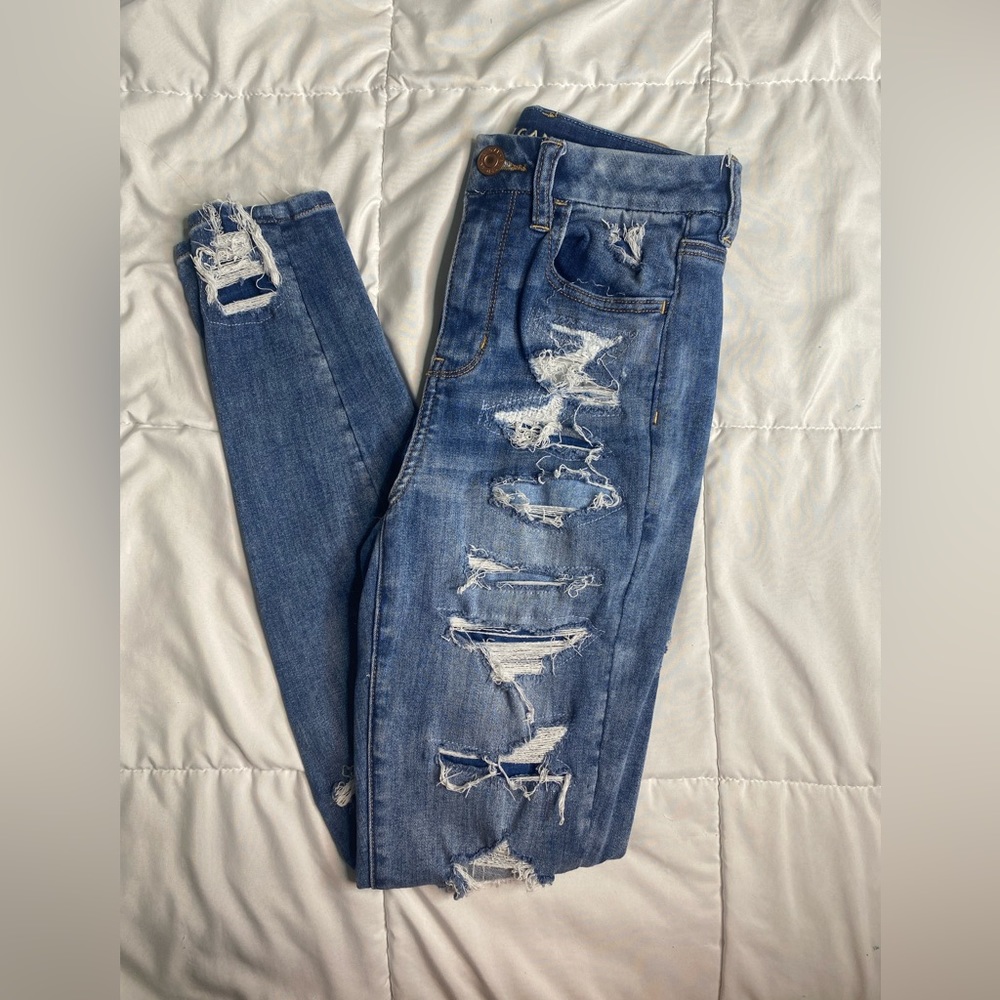 american eagle curvy high rise jeggings